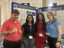 Breanna, Sahana, Roshani, and Blair at the International Lung Conference